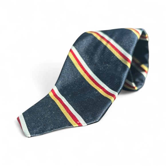 ROBERT TALBOTT Men’s Necktie Hand Sewn USA All Silk Classic Tartan Stripe - Picture 3 of 7